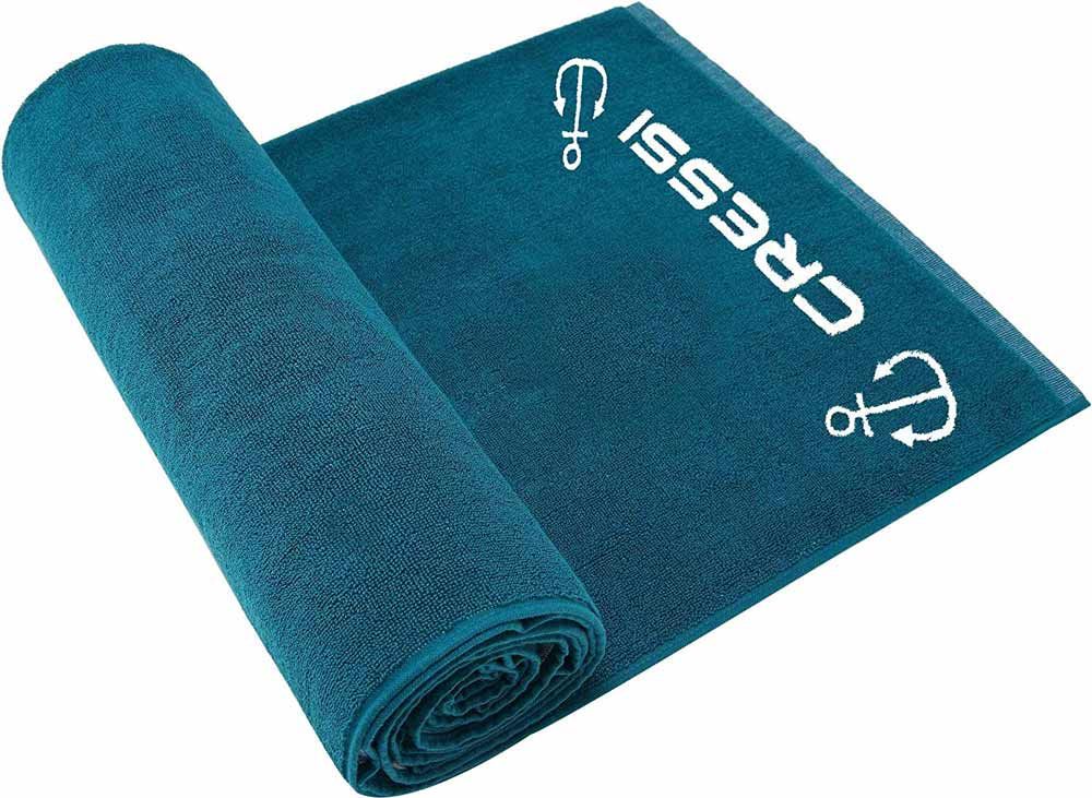 Cressi bombažna brisača za na plažo 90x180 cm oranžna