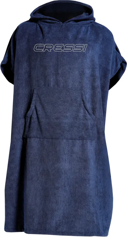 Cressi pončo brisača - kopalni plašč M/L navy modra