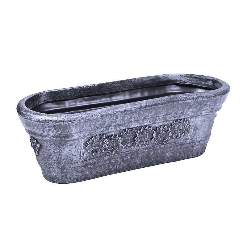 Ovalno cvetlično korito Planika - granit