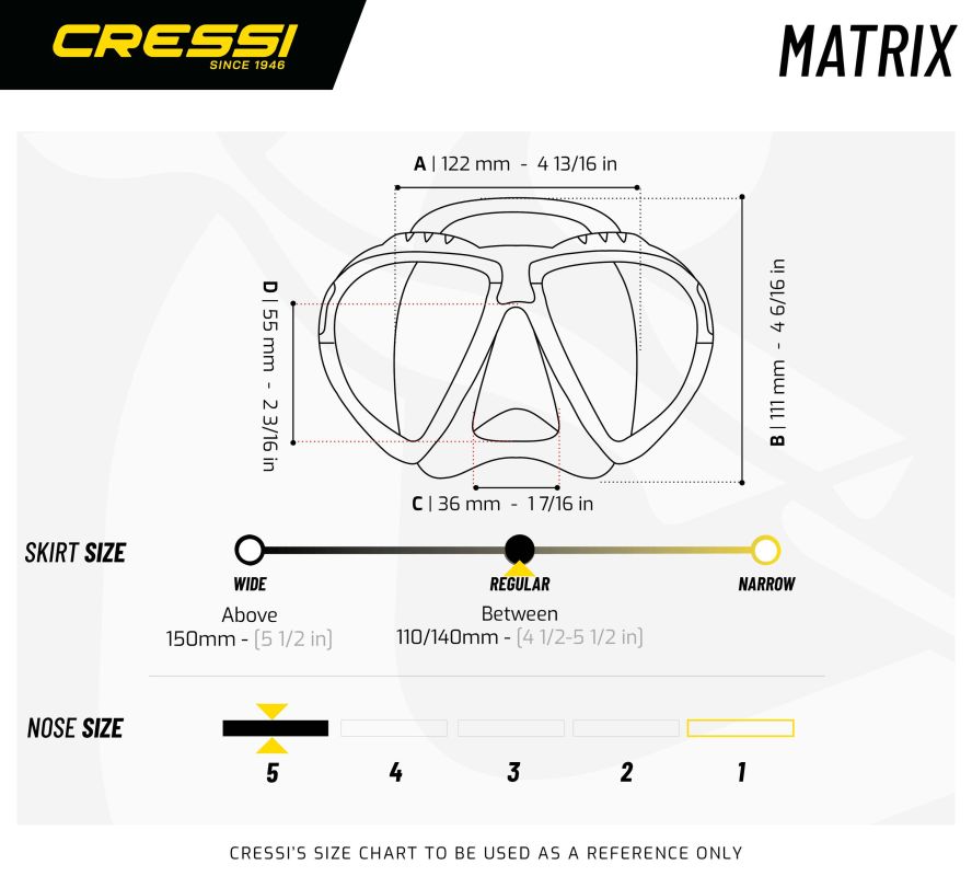 CRESSI Allround maska za potapljanje Matrix rdeča