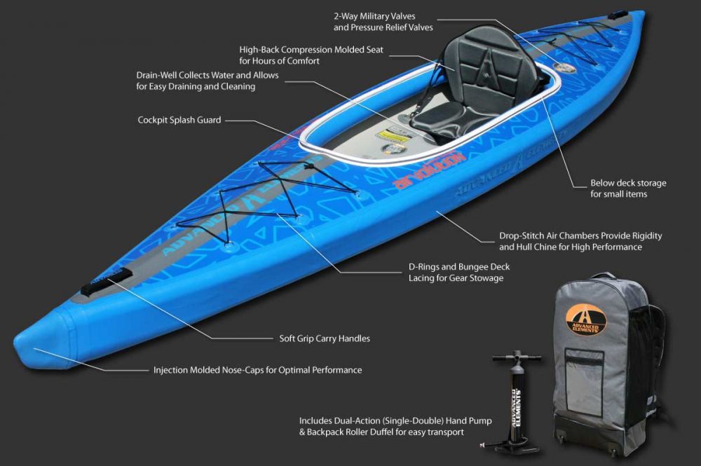 Advanced Elements napihljiv kajak AirVolution 2
