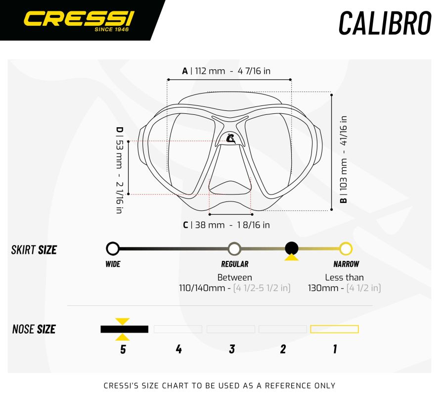 Cressi Calibro potapljaška maska črna