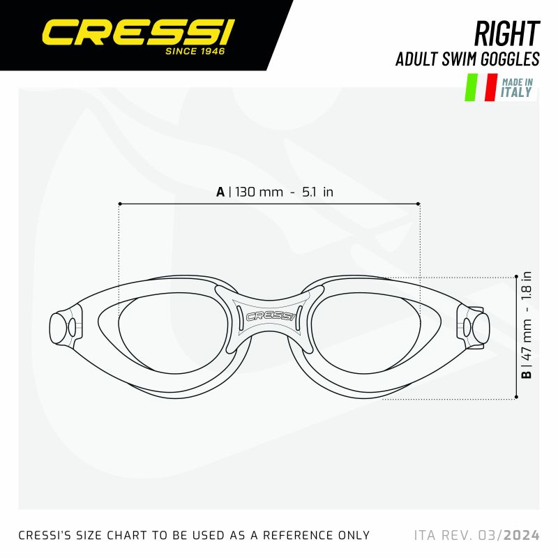Cressi Sub plavalna očala Right prozorna/zatemnjene leče