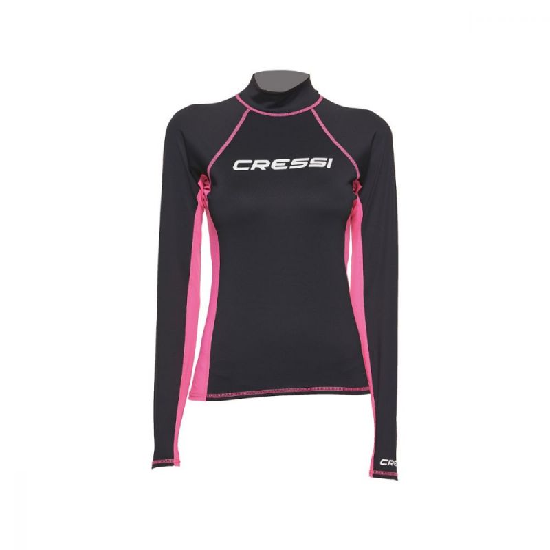 Cressi UV majica z dolgimi rokavi za ženske črna/roza L