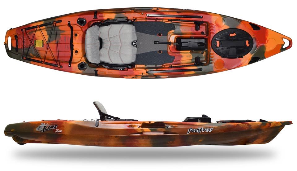 Kajak za ribolov Feelfree Lure 11.5 v2 Sonar pod orange camo
