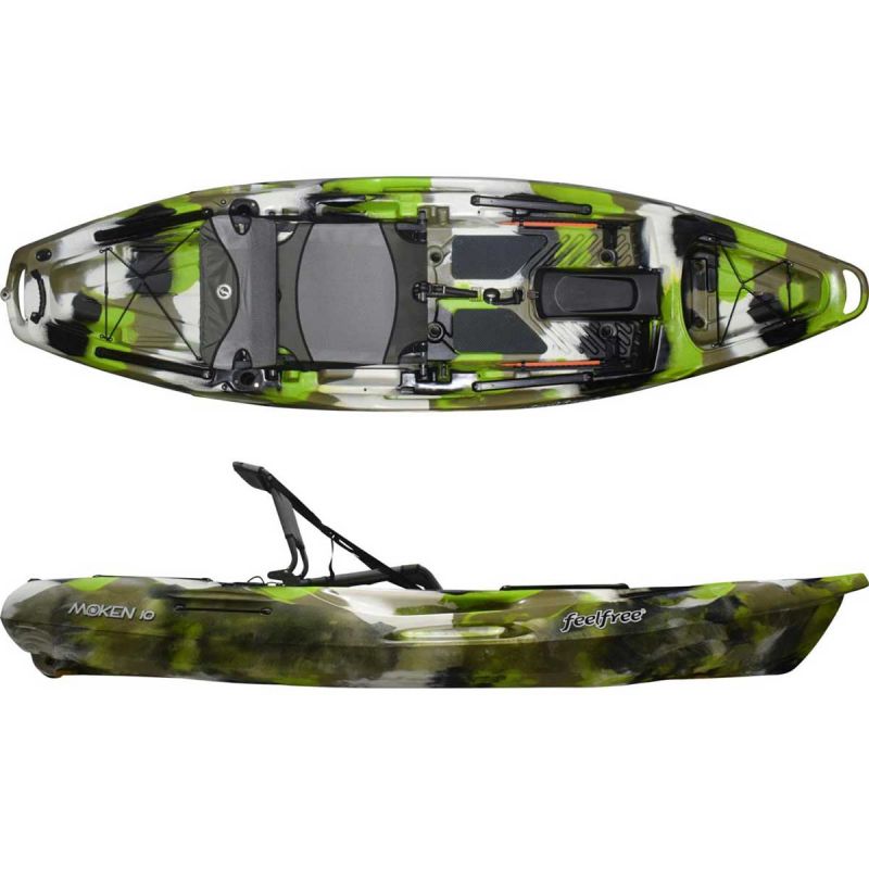 Kajak za ribolov Feelfree Moken 10 V2 lime camo