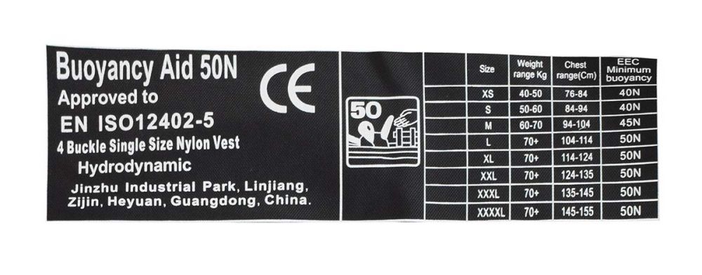 Rešilni jopič Jet Ski Deluxe Nylon 50N siv XS
