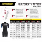Cressi Med X Man 2.5mm kratka neoprenska obleka XXL