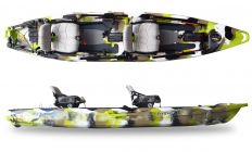 Kajak za ribolov Feelfree Lure II Tandem lime camouflage