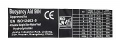 Rešilni jopič Jet Ski Deluxe Nylon 50N siv XS